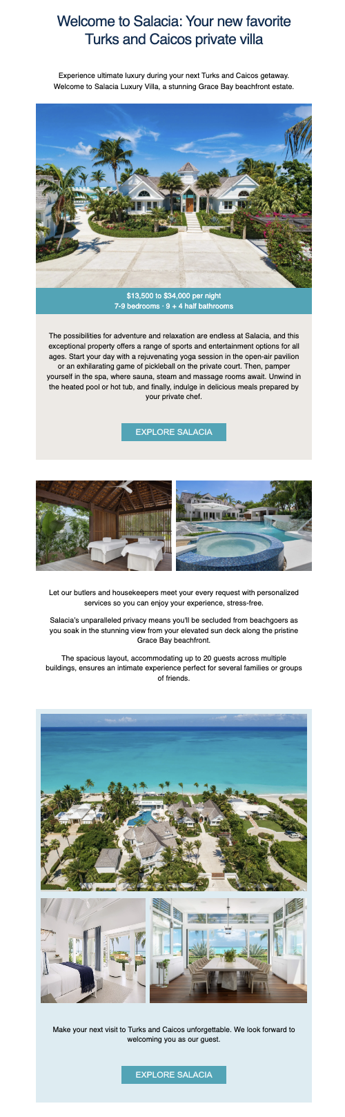 Salacia Villa Email